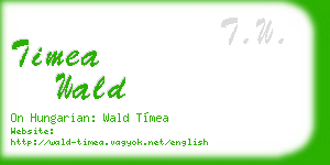 timea wald business card